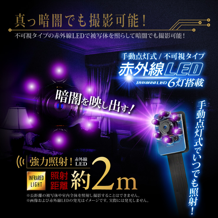 小型カメラ自作キット 基板完成実用ユニット スパイカメラ スパイダーズX PRO (UT-112) 1080P ポータブルバッテリー接続 長時間録画 赤外線暗視