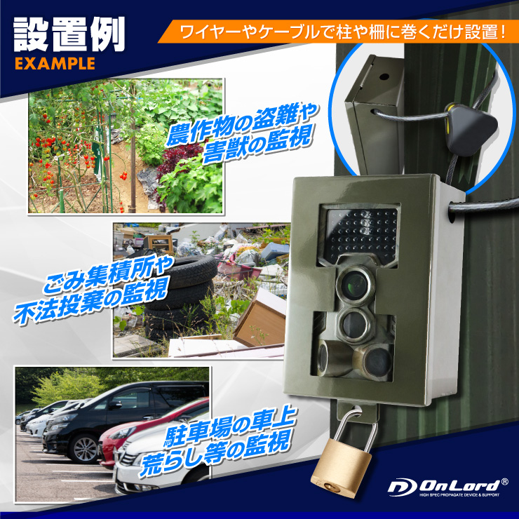 Wセンサーカメラ OL-501専用 盗難防止保護ケース 防犯ケース （OL-403） カメラを保護 オプションパーツ オンロード