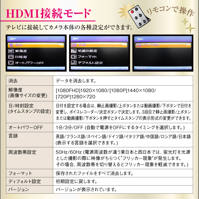 【小型カメラ】フルハイビジョンHD／HDMI接続　置時計型 スタイルビデオカメラ　アイクロック（Eye Clock）オンスタイル（R-217S）