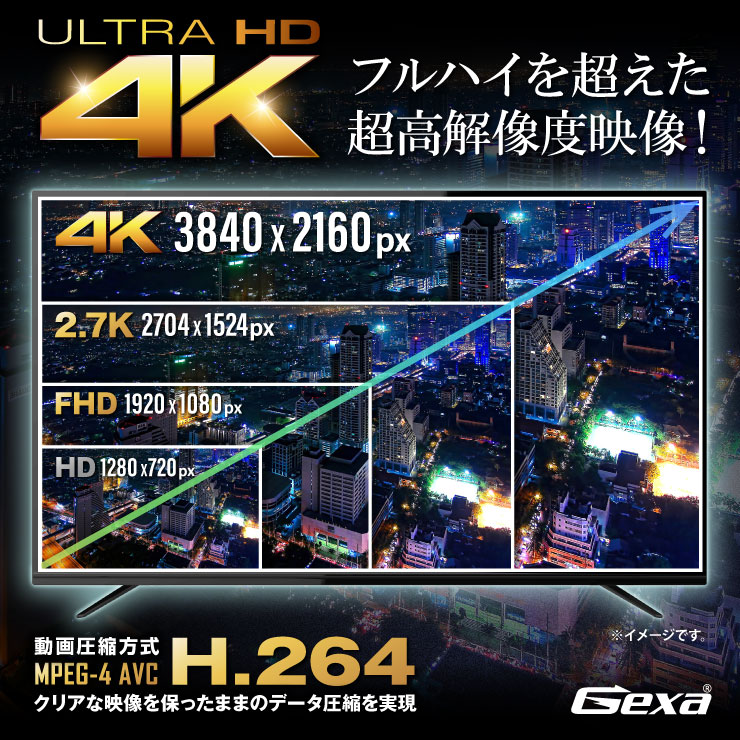 Gexa(ジイエクサ) 4K 充電器型カメラ GX-110