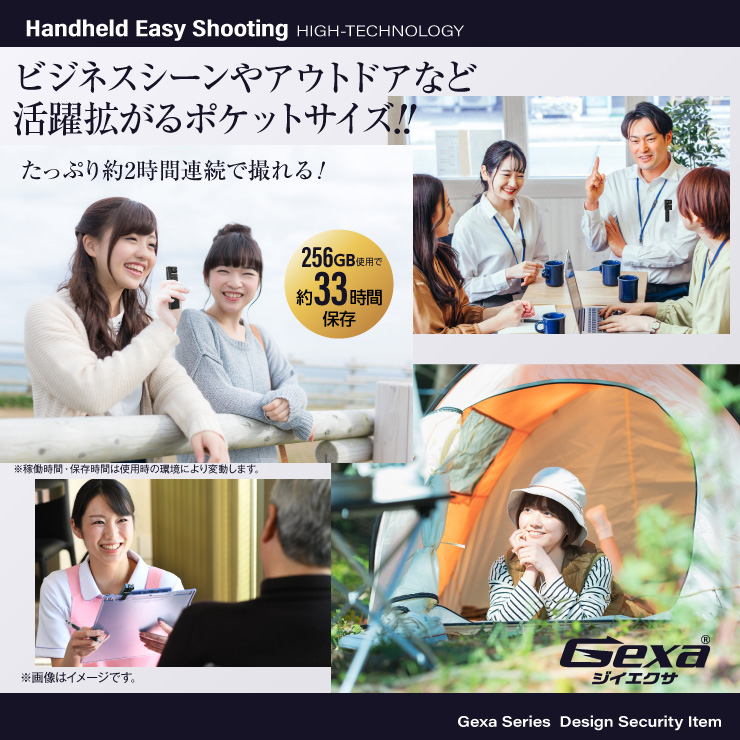 Gexa(ジイエクサ) モニター付クリップビデオカメラ GX-107