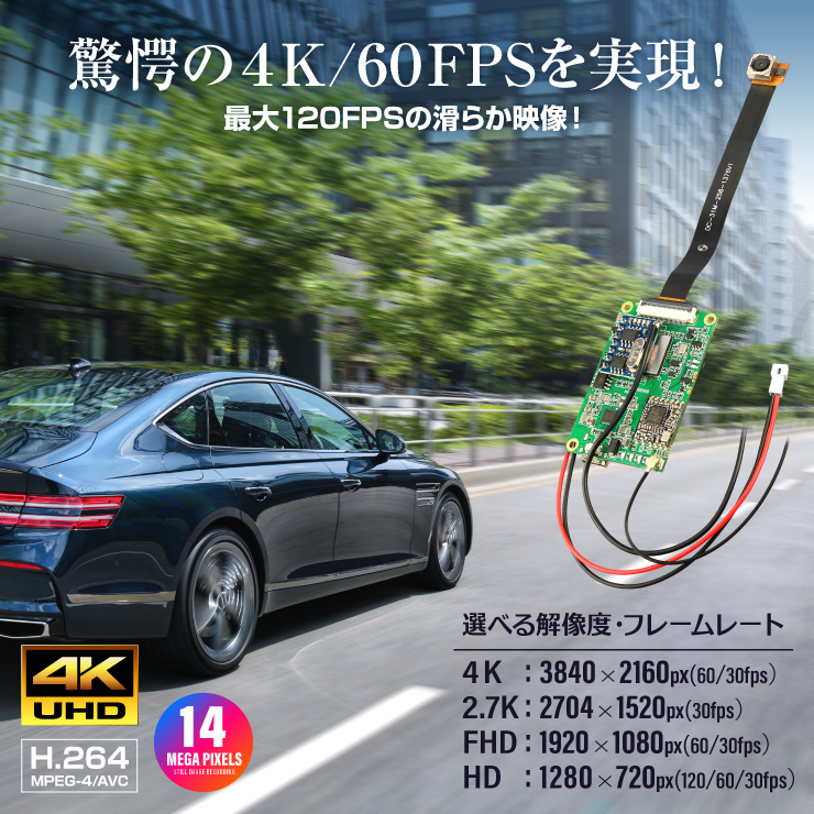 Gexa(ジイエクサ) 小型カメラ 基板完成実用ユニット 防犯カメラ UT-128W