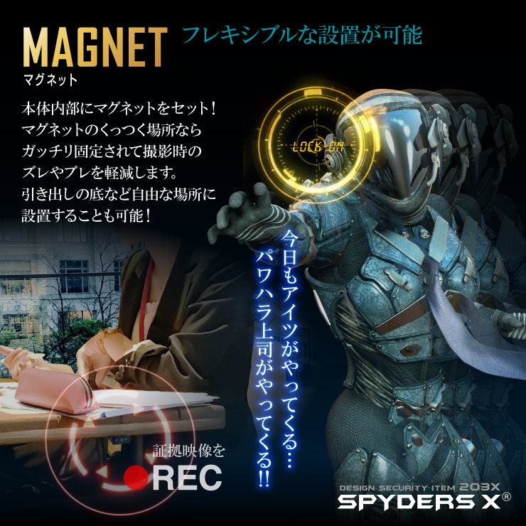 ガム型カメラ 小型カメラ スパイダーズX (M-947M) ミント 1080P LEDライト 32GB対応