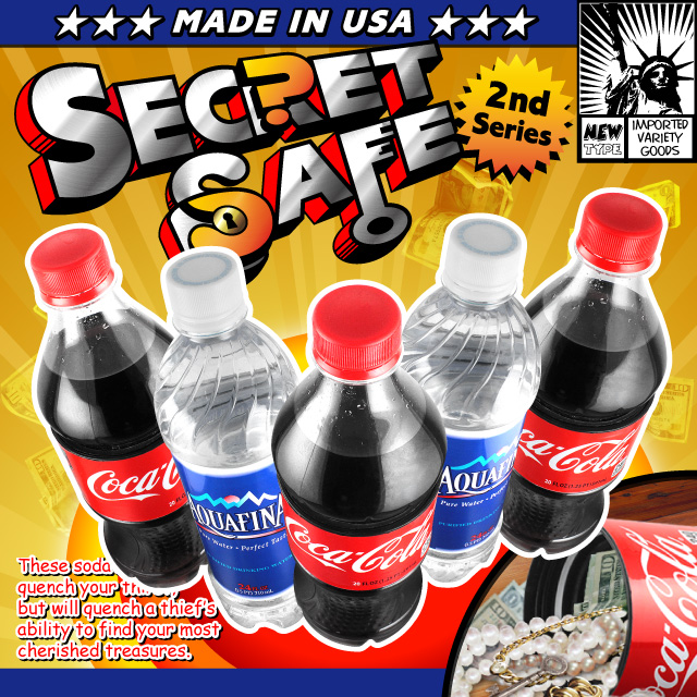 隠し金庫 Special ペットボトル飲料デザイン 収納 セーフティボックス Secret Safe シークレットセーフ Oa 3