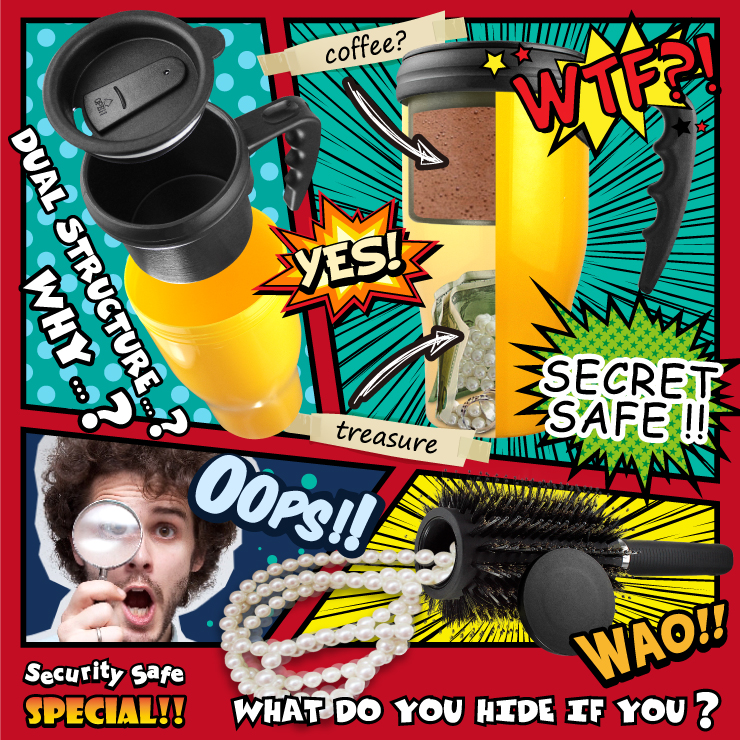 
隠し金庫 ヘアブラシ 『シークレットセーフ Hair Brush』 レッド セーフティボックス アメリカン 雑貨 貴重品 タンス貯金 へそくり 防犯 OA-718

